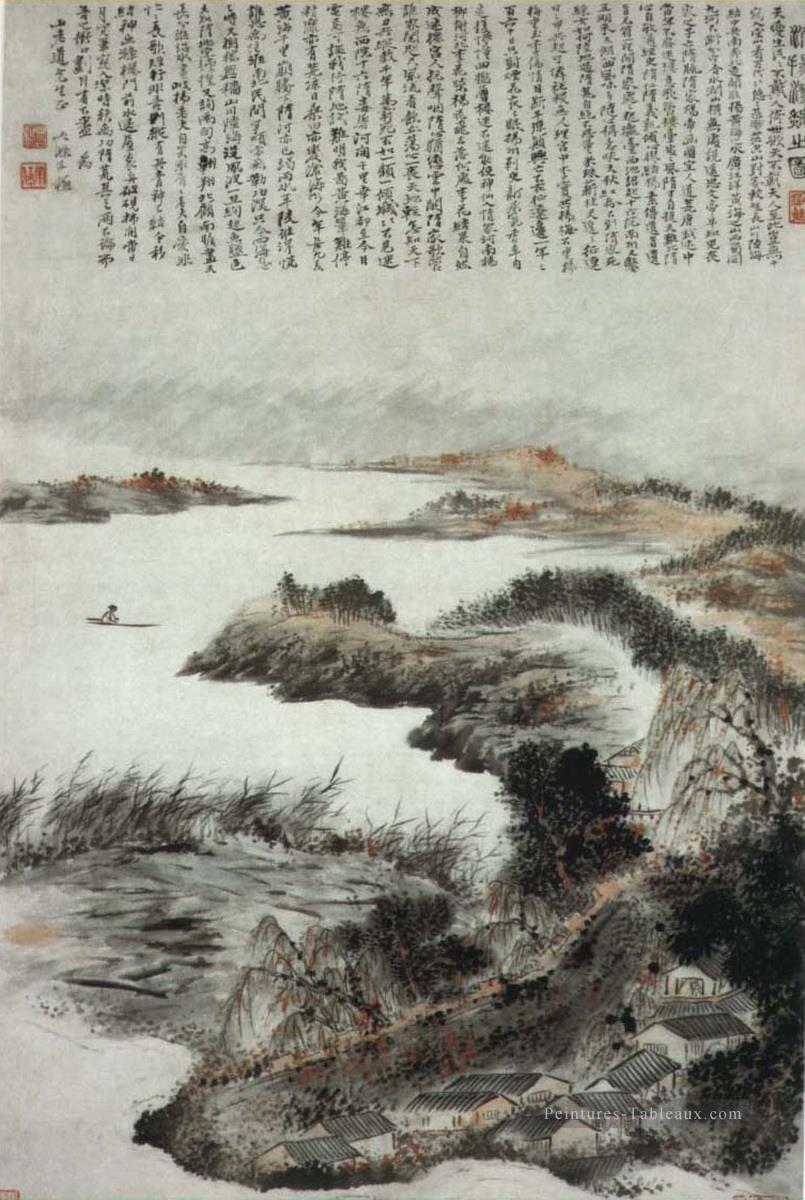 Shitao propre automne ancienne Chine à l’encre Peintures à l'huile